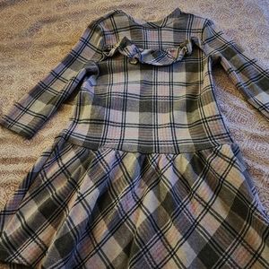 Girls janie and jack plaid Ponte dress